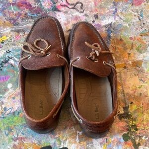 L.L. Bean Men's Rustic Brown Boat Shoes 7 1/2